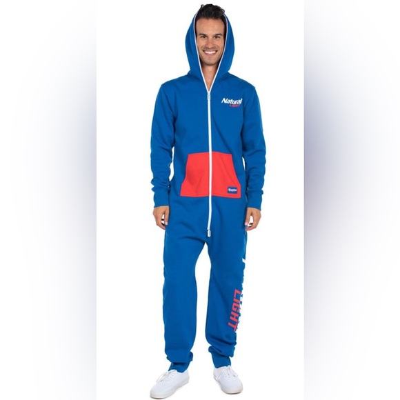 Tipsy Elves Natural Light Licensed Official Unisex Zip Up Onsie Sz M - Picture 1 of 8